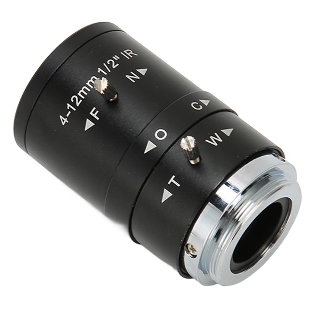 Camera Lens 4‑12mm 1/2in HD Manual Change Zoom Industrial Telephoto Lens for Photographer
