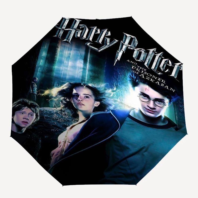 

1pc Harry Potter and the Prisoner of Azkaban Automatic Folding Umbrella - Compact 8-Rib Design, Durable Plastic & Iron1153L