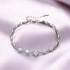 Women's Rose Gold And Silver Plated Heart Shape Bracelet For birthday Gifts