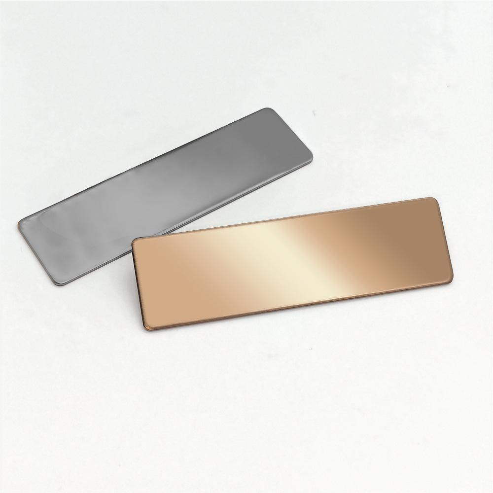 Stainless Steel Employee Name Badge with Magnet Pin