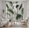2pc Green plant print pattern curtains   polyester fabric   machine washable   suitable for living room and bedroom decoration