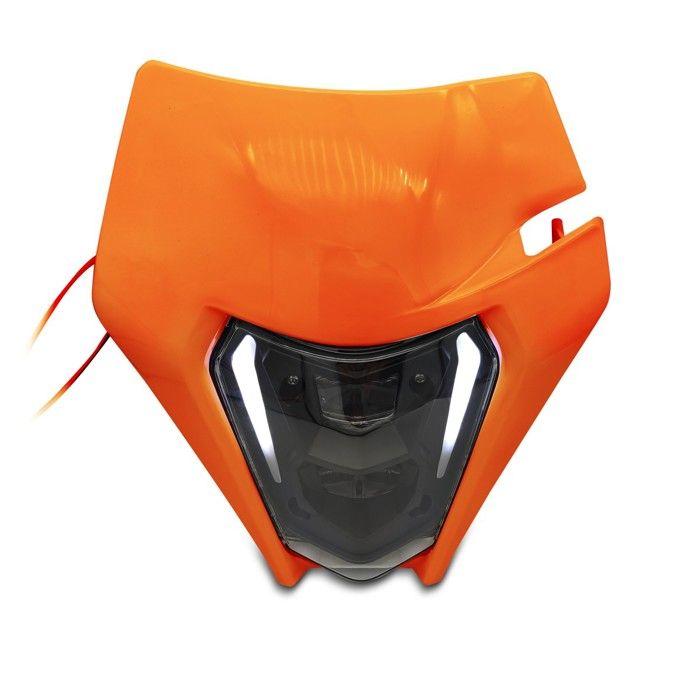 LED-Scheinwerfer ECE + Kennzeichenhalter für KTM 125 EXC / XC-W SW1-OG