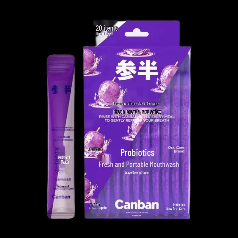 Half-Probiotic Grape Oolong Fresh Breath Strips