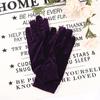 Outdoor Soft Autumn Warm Women Driving Gloves Gold Velvet Gloves Full Finger Mittens Elastic