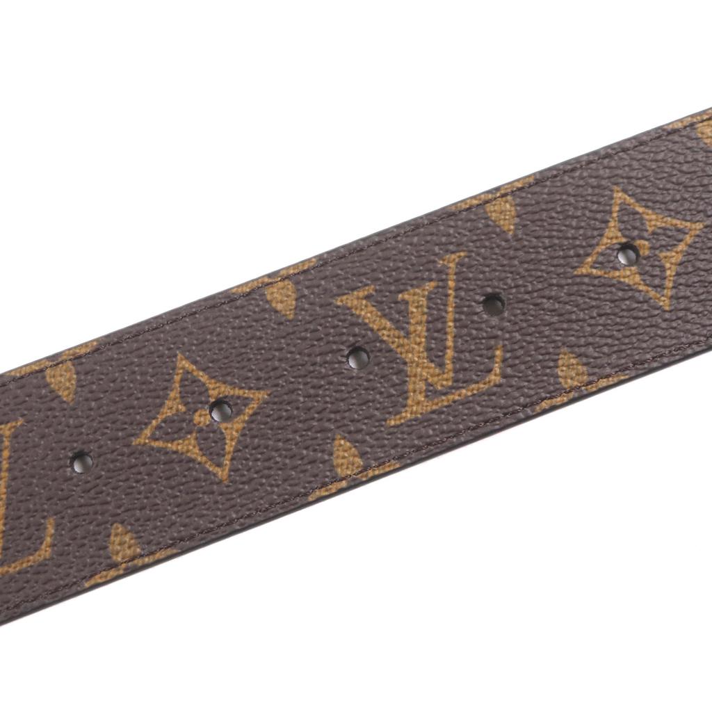 Pristine LOUIS VUITTON Belt - LV Dimensions 40mm Reversible Brown Mens M8845 Used