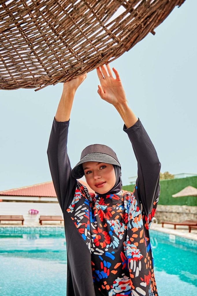 Womens Muslim Modest Islamic Full Cover Burkini Beach Swimming Costume Swimwear Hijab Beachwear Swimsuit 