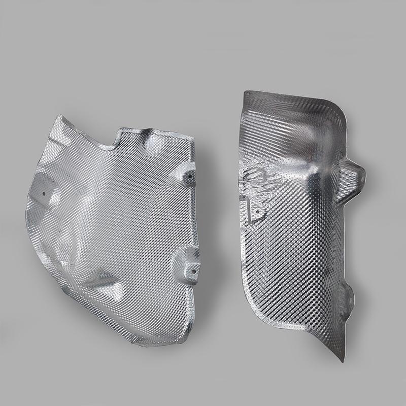 Heat Insulation Embossed Aluminum Heat Shield Multiple Sizes Firewal Floor Pan Fuel Tank Silver Heat Insulation Aluminum Plate