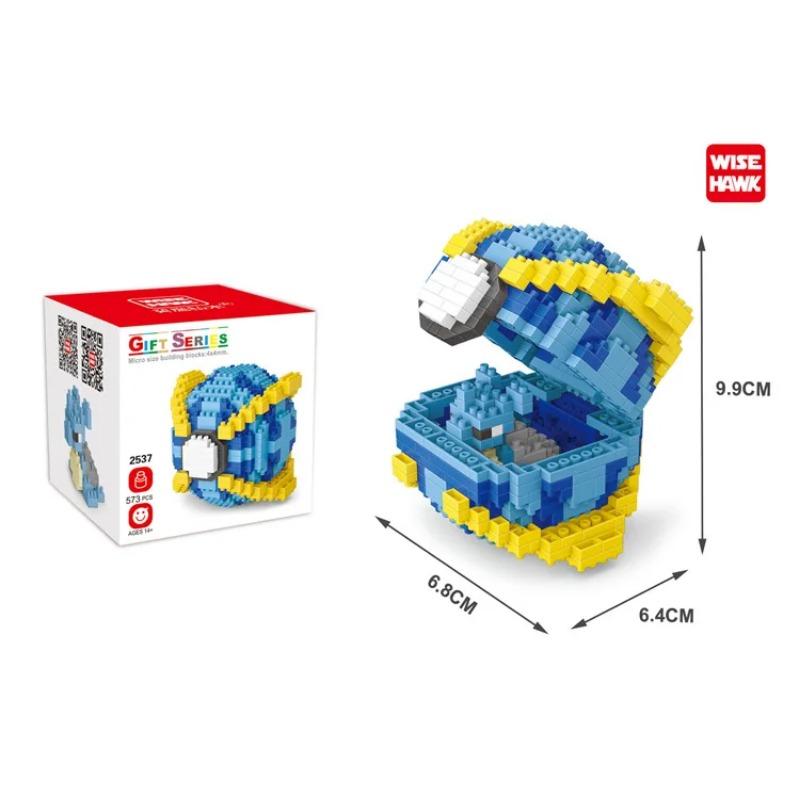 Ball Micro Building Blocks Pikachu Eevee Charmander Psyduck Magikarp Lapras DIY Mini Brick Figures Toys For Kids