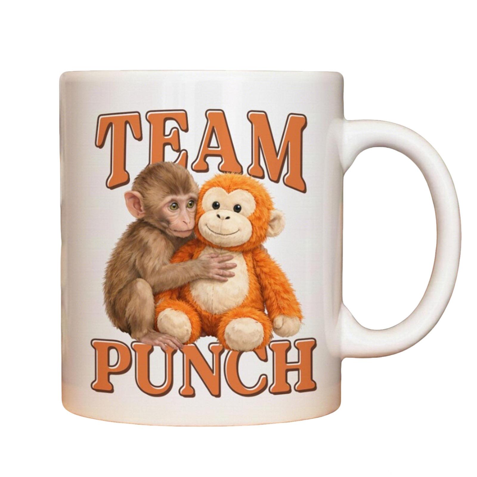 

Милая и очаровательная кружка с обезьянкой и её плюшевым другом.. Коллекция для подарков. Кофе, чай. One Size