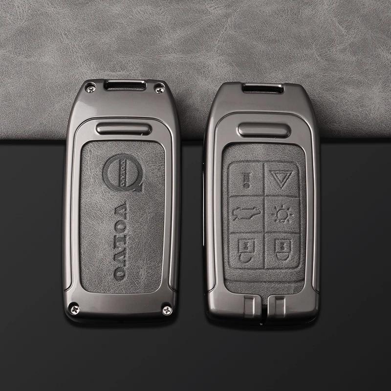

Emblems 2026 New For Volvo Zine Alloy Leather Car Key Case Cover Shell Holder For Volvo S60 S80 V60 XC60 XC70 S60L S80L V40 XC90
