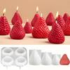 3D Jordgubb Aromaterapi Ljus Silikonform DIY Handgjord Romantisk Doftande för Alla hjärtans dag Fest Heminredning Födelsedagspresent