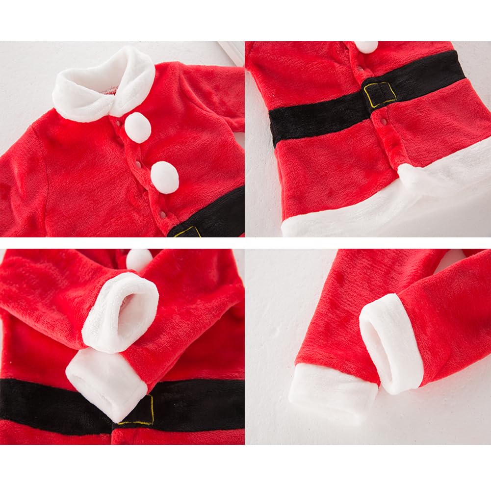 Santa Claus for Santa Christmas Boys and Size Baby Santa Costume [Limspace] Kids, Cosplay, Costume, Girls, Coat, Pants, Hat, 4-Piece Set, 80~130,