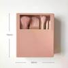5Pcs Portable Makeup Brush Set With Mirror - Foldable Travel Kit ,Mini Makeup Brush Set Travel Makeup Brush Set