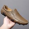 Large Size Men'S Shoes Summer Versatile Doudou Shoes Crocodile Pattern Business Leather Shoes Lazy One-Pedal Driving Shoes