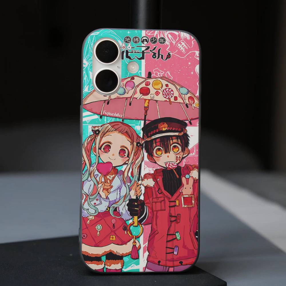 Anime Toilet-Bound Hanako-kun Phone Case For IPhone 17 16 15 14 13 12 11 Pro Plus Pro Max Soft Stripe Cover
