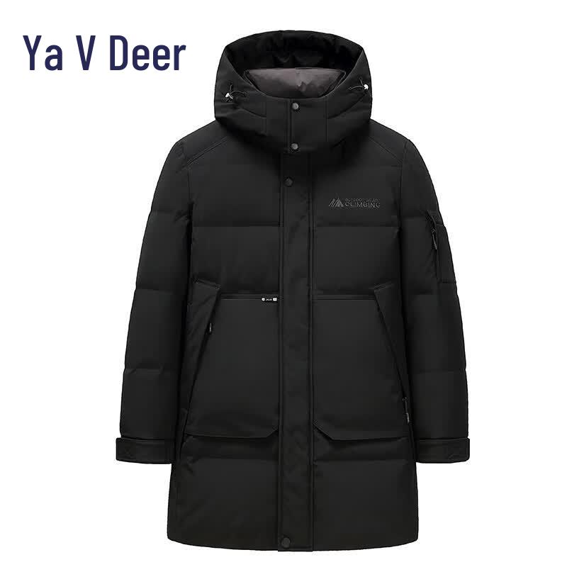 Yalu Men s Detachable Hood Mid-length Down Jacket 3XL