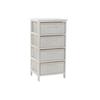 Wooden Chest of Drawers - DKD Home Decor - White - Paulownia Wood - 32x42x81 Cm - 4 Drawers - Smooth Veneered