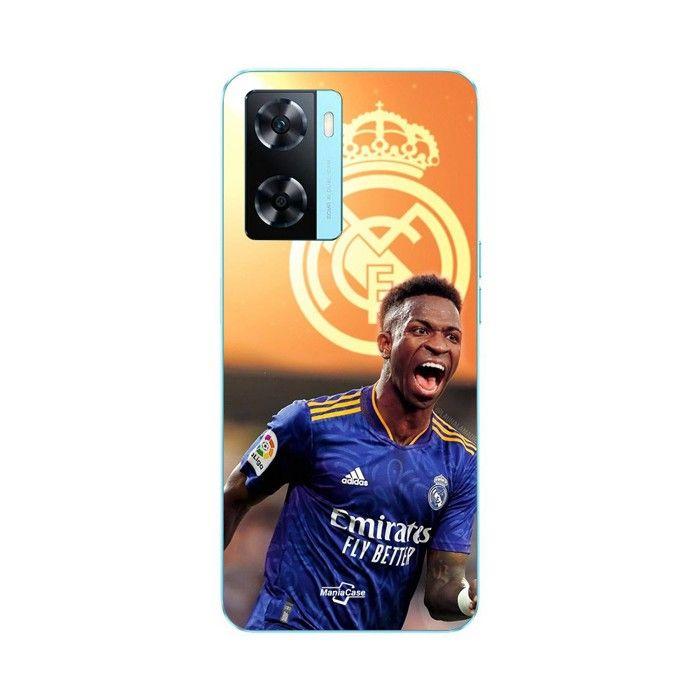 Coque de téléphone - MANIACASE - Oppo A57s 4G - Souple - Silicone TPU - Wallpaper Real Madrid