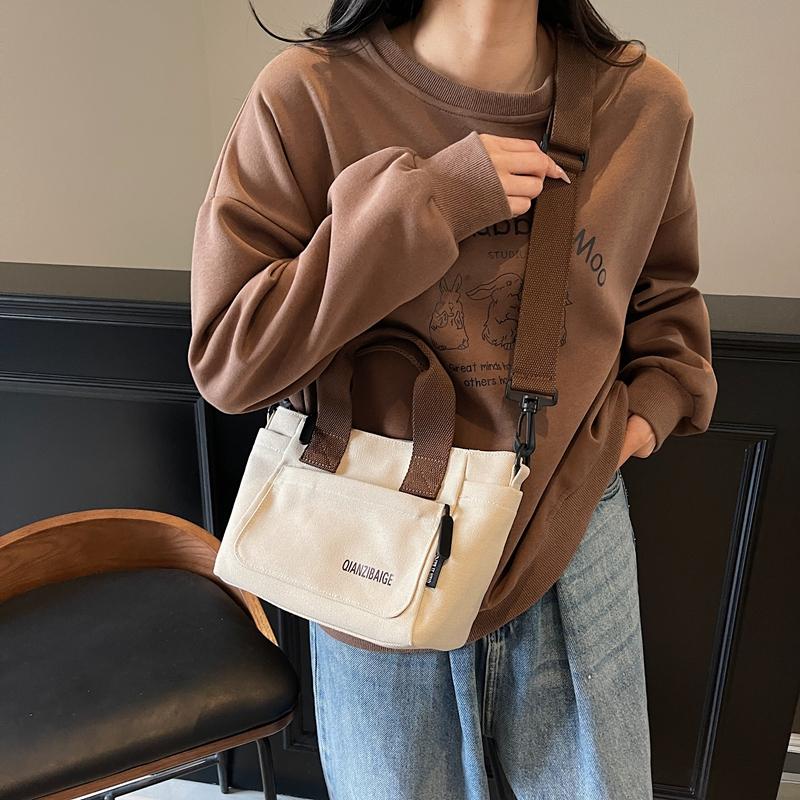 Handbag Letter Printed Canvas Bag Women Shoulder Bag