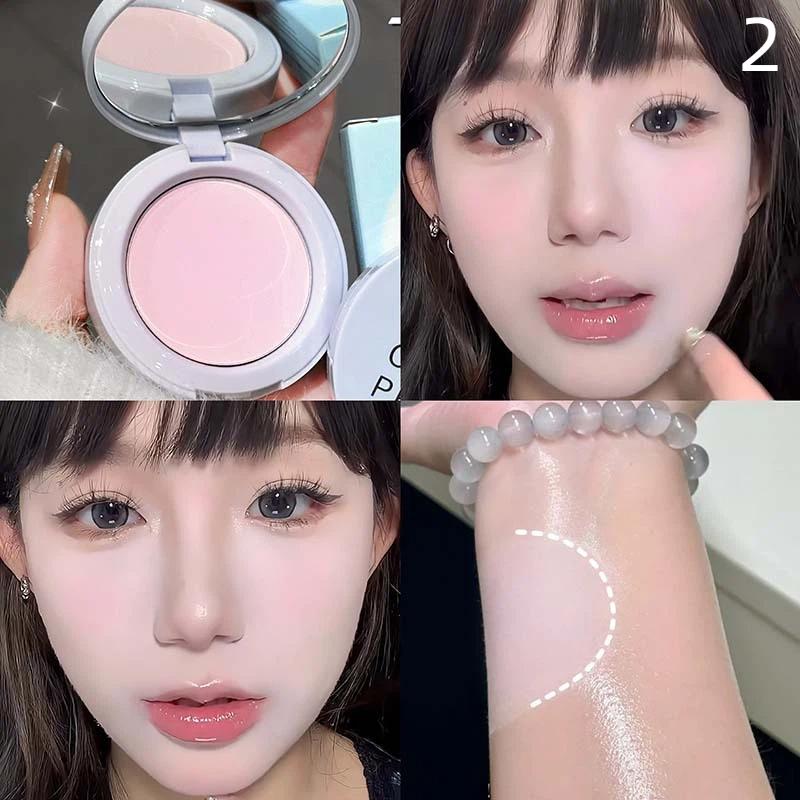 Cappuvini Pressed Powder White Brightening Oil Control Concealer Lasting Natural Face Makeup Setting Powder Waterproof Cosmetic