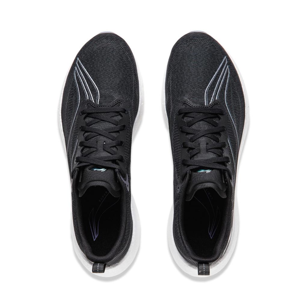 Li Ning Super Light 21 Slip Resistant, Abrasion Resistant, Breathable Low top Casual Running Shoes Men's Black White ARBU001-38