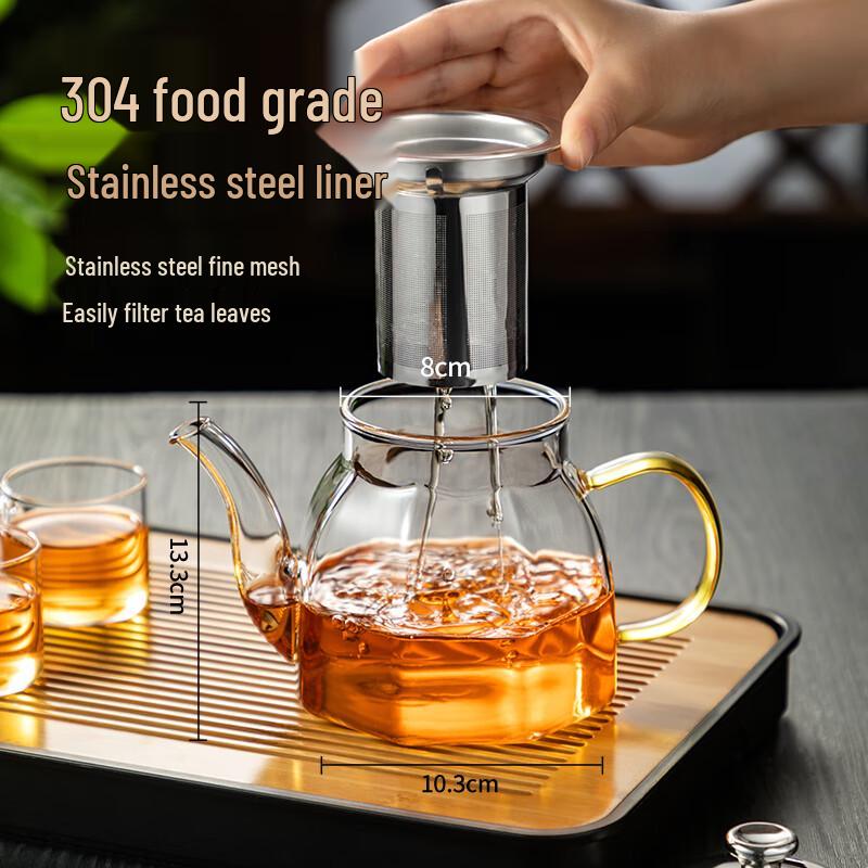 Niyepao Heat-Resistant Glass Teapot with Infuser
