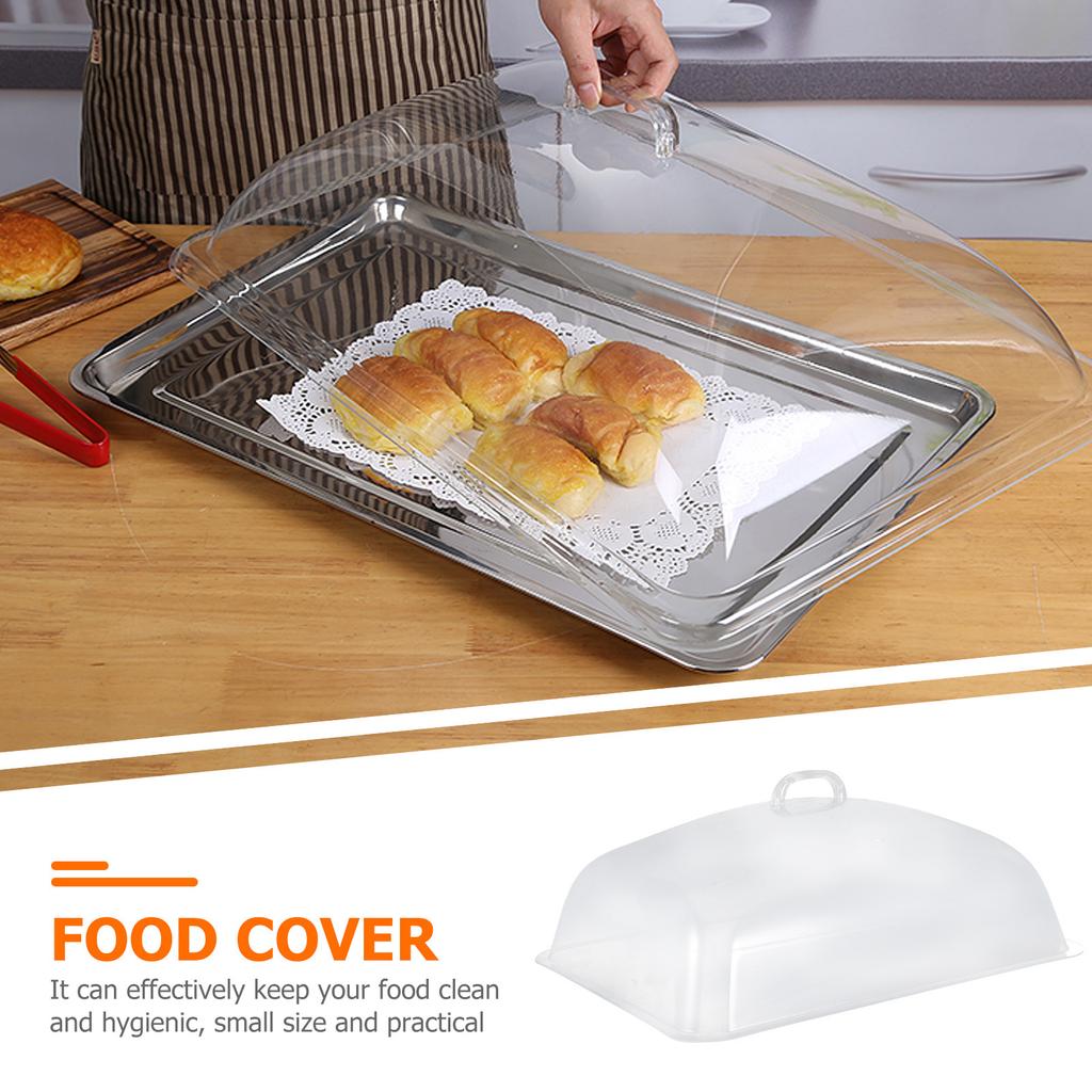 Transparent Bread Lid 42x33 Food Grade Safe Cover Sturdy Premium Material Protective Snack Dust Proof Plastic Kitchen Bar