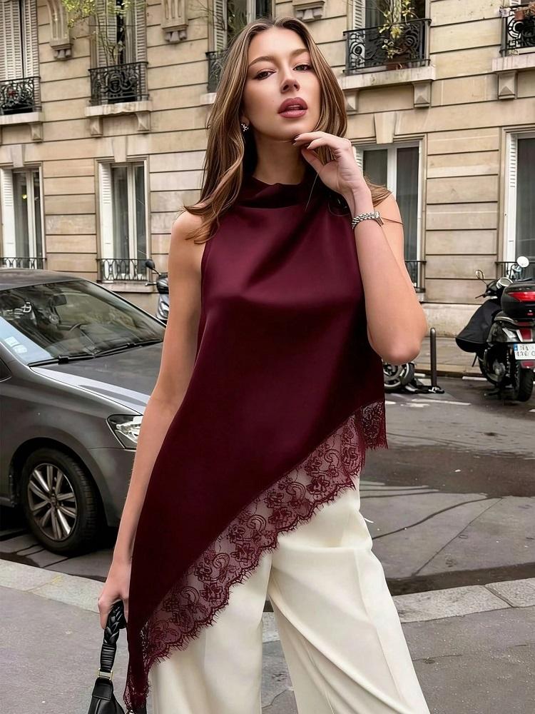 Sleeveless Oversized Vintage Patchwork Casual Loose Tank Tops for Women Summer Vest T-shirt