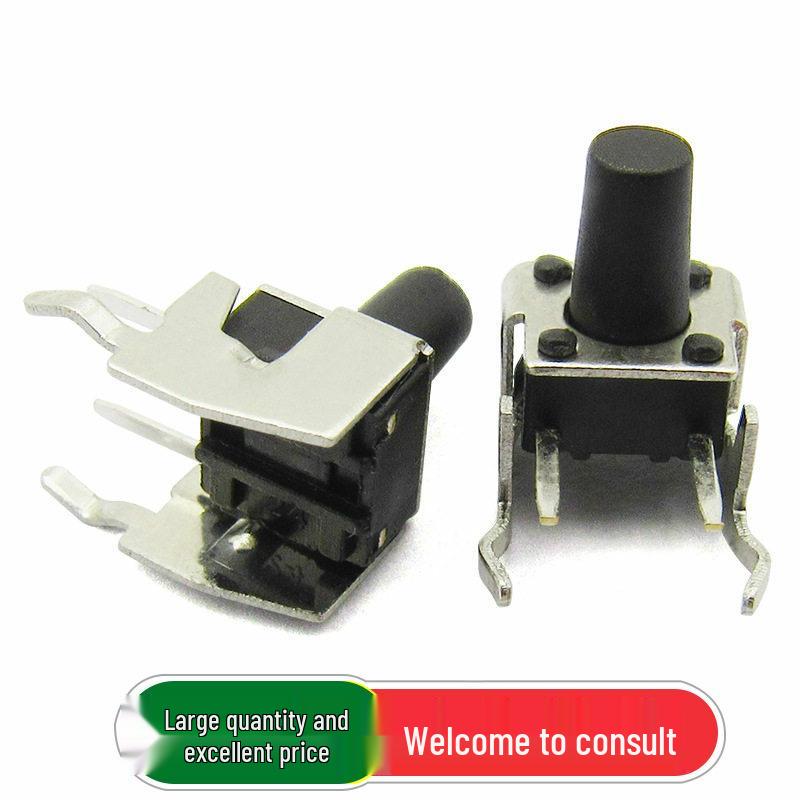 6x6x9MM Tactile Micro Switch with Side Pin & Bracket (20 pcs)