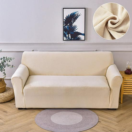 

Чехол для дивана Silver Fox Ultra-Soft из цельного высокоэластичного бархата Three-seater 190-230