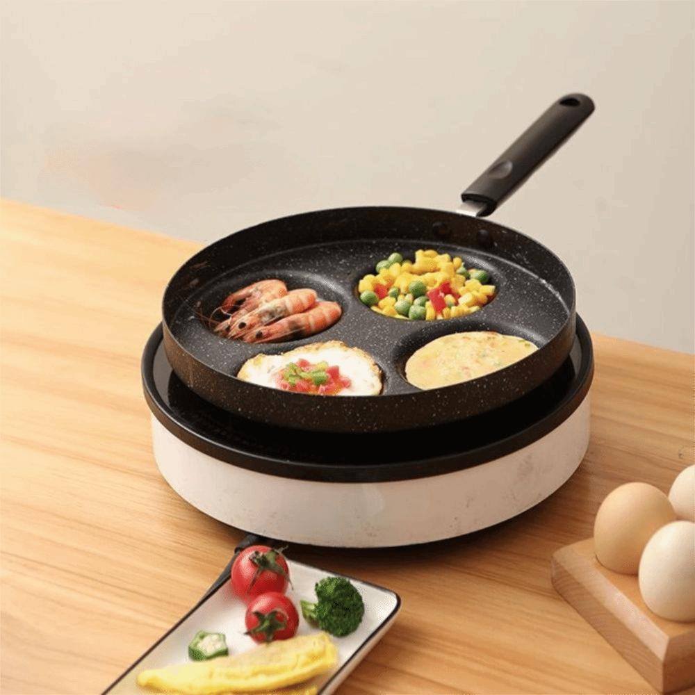 Round Breakfast Egg Pan 4 Hole Egg Frying Pan Durable Egg Ham Pans  Restaurant