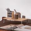 Modern Multi-Tier Desktop Organizer Stair-Style Display Rack for Office Space-Saving Multi-Layer Shelf Bookshelf Storage Unit