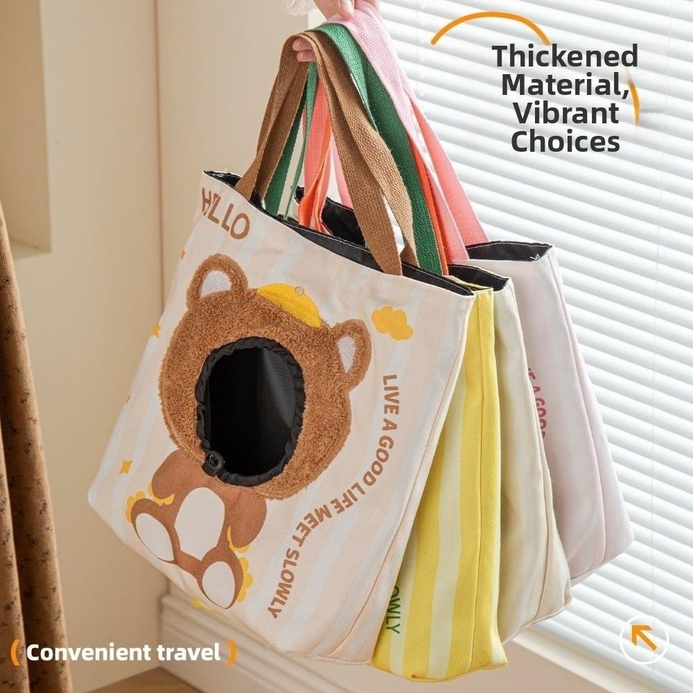 Breathable Cat Carrier Bag Cartoon Cat Shoulder Bag Pet Handbag Pet Carrying Bag  Outdoor Travel