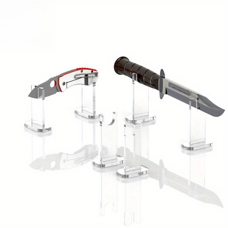 1 Sett Akryl Utstillingsstativ Knivholder Kutter Utstillingsholder Samlingsstativ Gjennomsiktig Kutterholder Knivsamling Utstilling