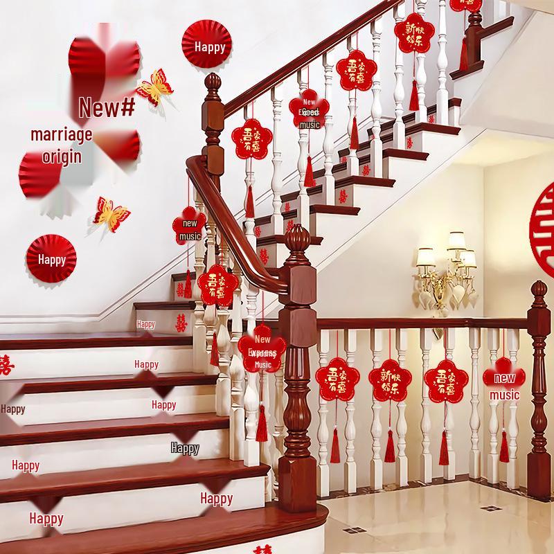 Wedding Ornament Set: Rustic Staircase and Room Decor