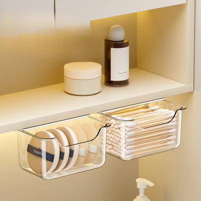 Armadietto a Specchio Scatola Portaoggetti Armadietto da Bagno a Strati Divisorio Interno Cassetto Lavabo Mensola per Cosmetici