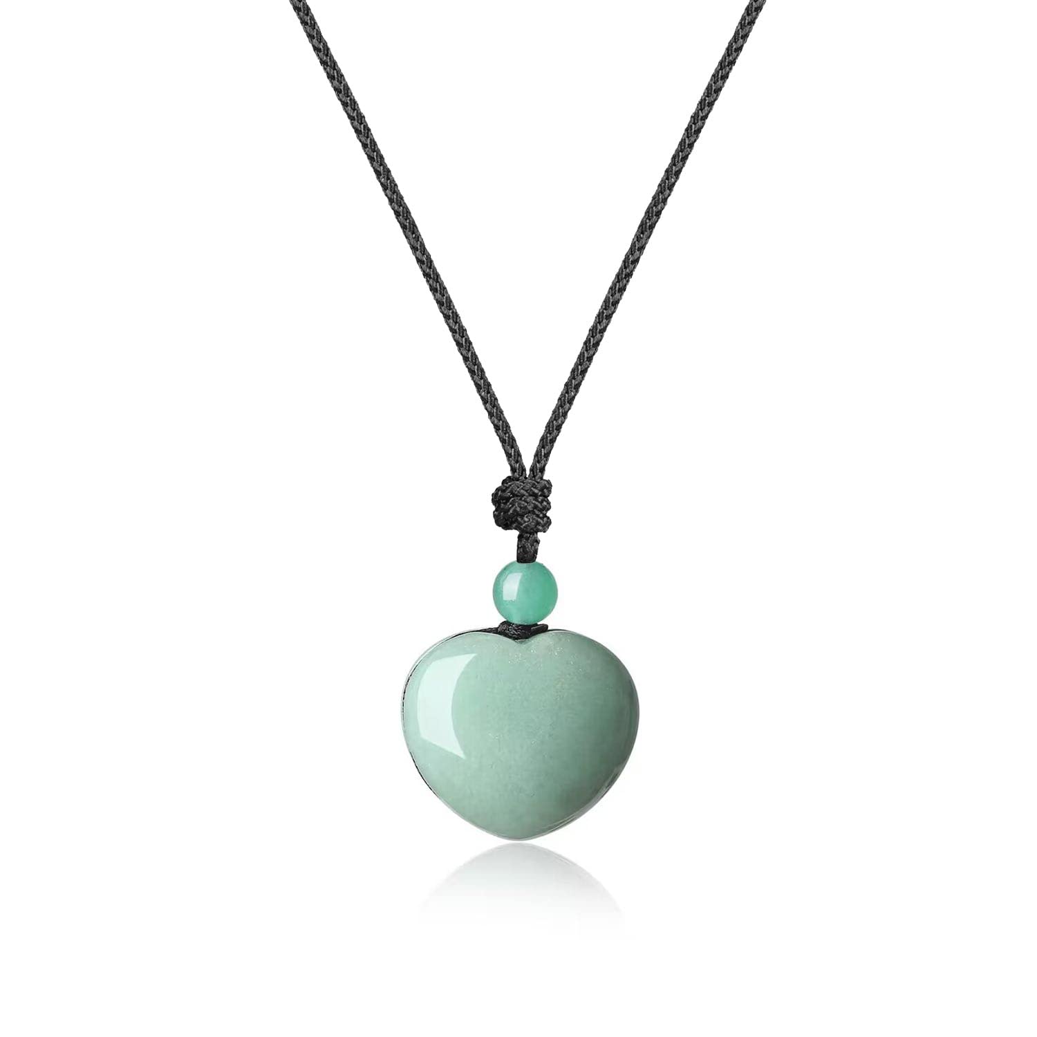 

Heart Green Relaxation Good Work Love Fortune Good Luck Adjustable Length [Koai] Aventurine, Stone, Luck, Luck, Luck, Luck, Necklace, Pendant, зелений