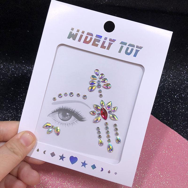 Crystal Tattoo Sticker Glitter Eyeliner Eyebrow Makeup Face Eyes Diamond Temporary Tattoo Rock Rhinestone 3D Eyeliner Stickers