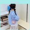 Kids Girl Butterfly Bow Sequin Mini Shoulder Bag With Breathable Pu Material For Daily Use