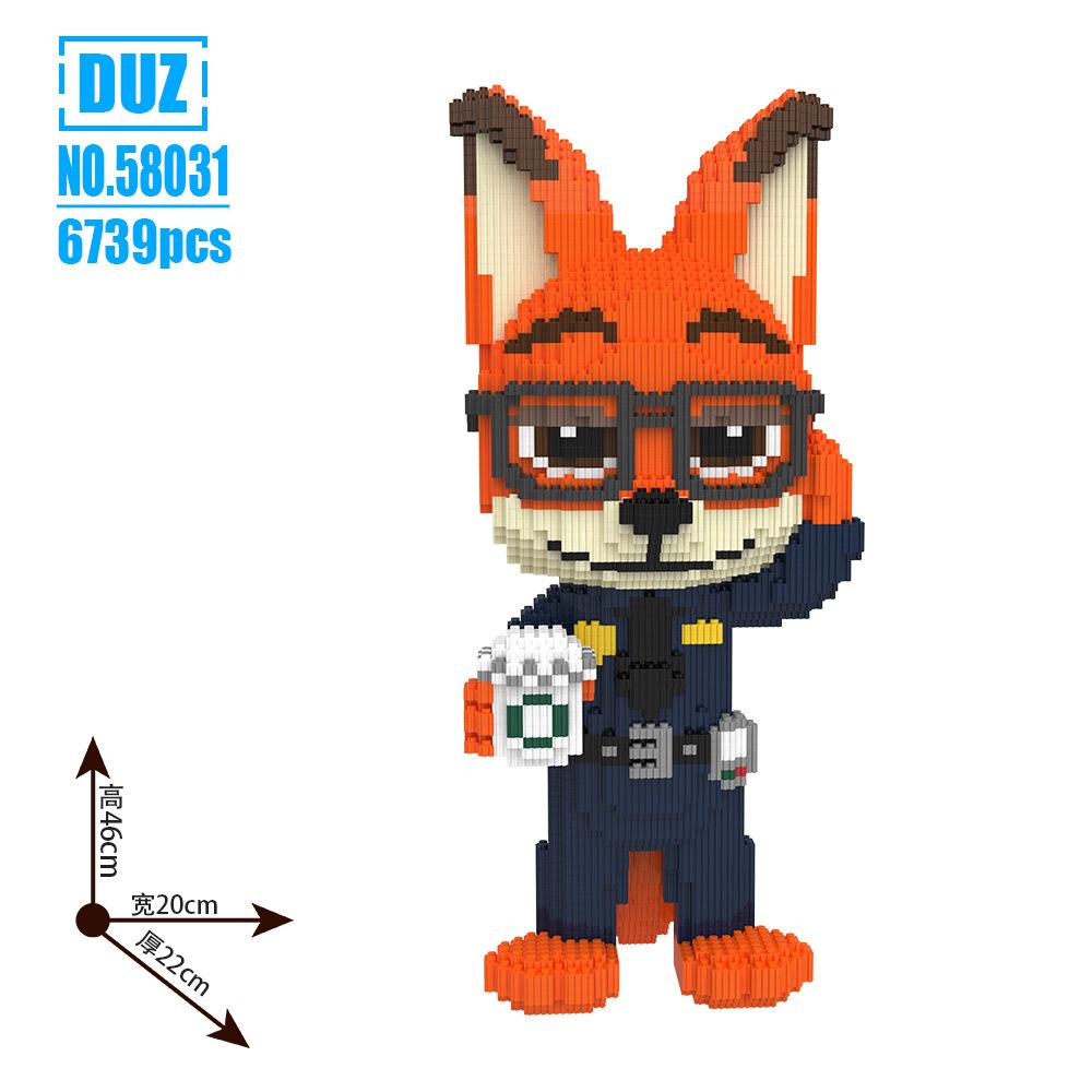 Disney Zootopia Building Blocks Nick Judy Model Benjamin Sloth Bricks Cartoon Movie Figure Toys For Kids Christmas Gift