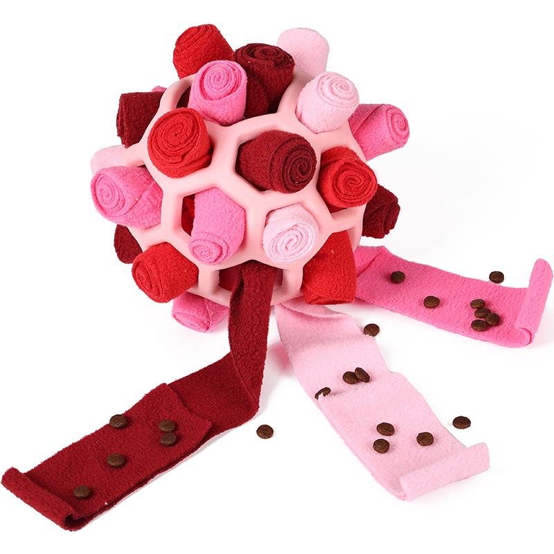 Pet Sniff & Play: Hidden Food Rubber Ball Toy for Dogs