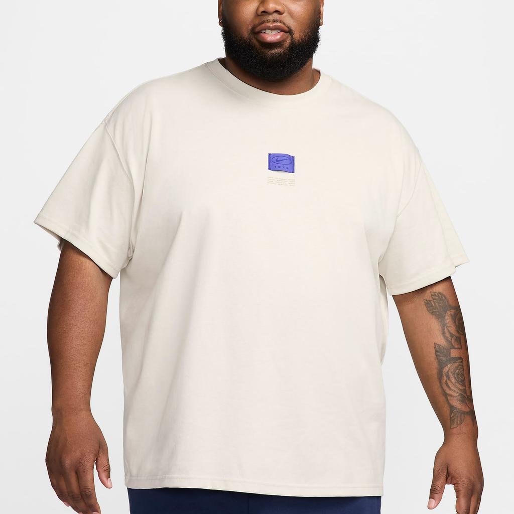 Nike Sportswear Logo Print Simple Comfortable Casual Round Neck Sports Short Sleeve T-Shirt Men T-Shirt Light-Mineral-Brown FZ5392-104