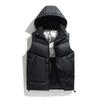 2025 new autumn and winter hoodie jacket fashion warm graphene heat-gathering windproof trend European size vest men's clothing