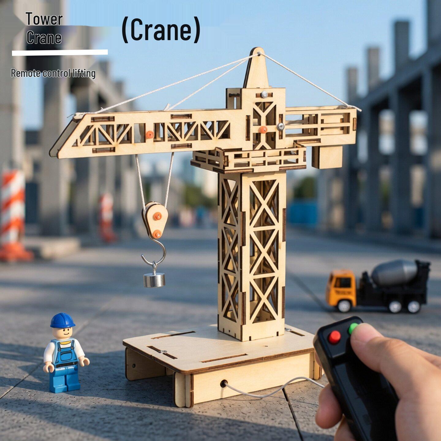 DIY Electric Remote Control Tower Crane Kit for School Science Experiments