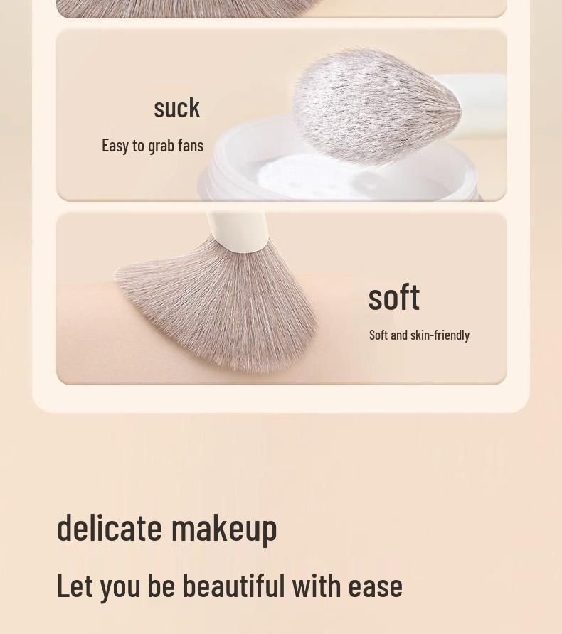 22-Piece Milk White Cloud Porcelain Makeup Brush Set