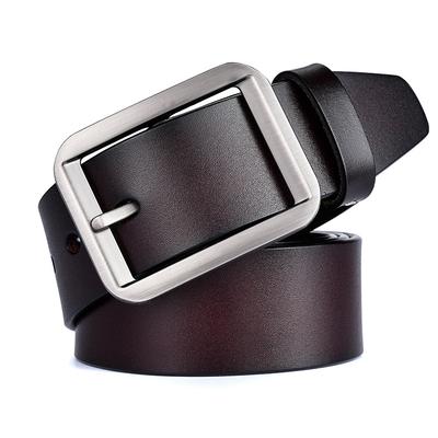 Belt Men'S Day Buckle Two-Layer Leather Belt Casual Antique Belt