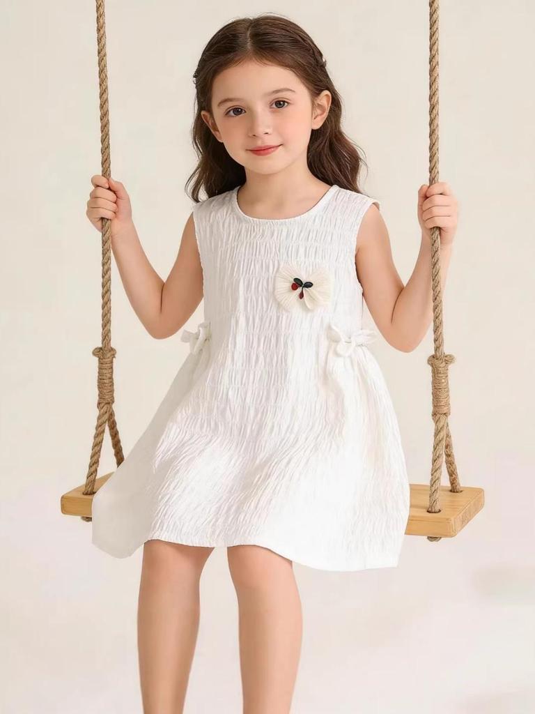 Baumwoll-Ärmelloses Sommerkleid für Mädchen - Atmungsaktiver Prinzessinnen-Stil