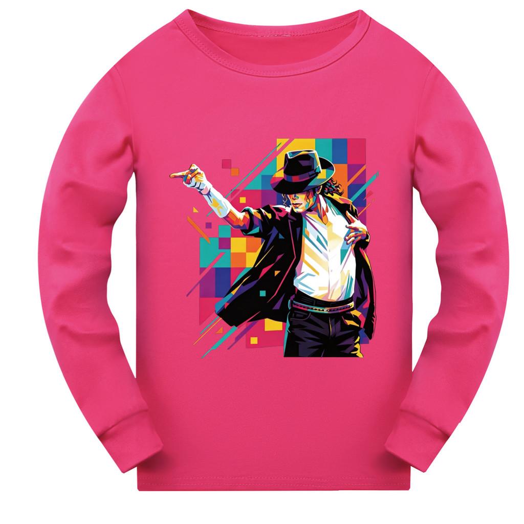 Unique Costume 5712 Kleurrijk Kinder Jongens Meisjes Jackson Print Lange Mouwen T-shirt 110cm
