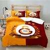Emblema del Galatasaray Football Club Set Biancheria da Letto 3 Pezzi, Ideale per 1 Copripiumino e 2 Federe Perfetto come Regalo per Fan, Ideale per Camera da Letto, Dormitorio