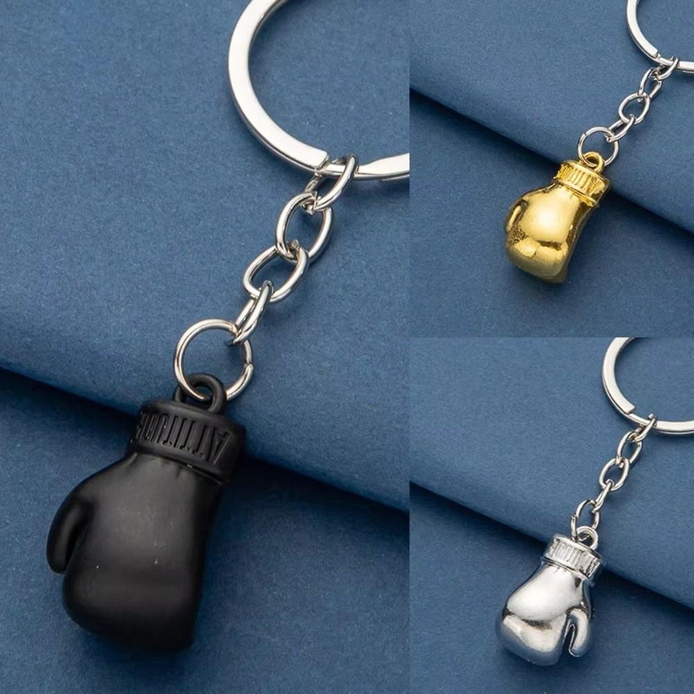 Creative Metal Boxing Glove Keychain Hanging Simulation Boxing 3D Modeling Car Keys Ornaments Bag Hanging Decoration
